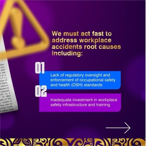 Workplace safety content for AfriSAFE (Africa Safety Awards for Excellence) 2024, about occupational safety and health.