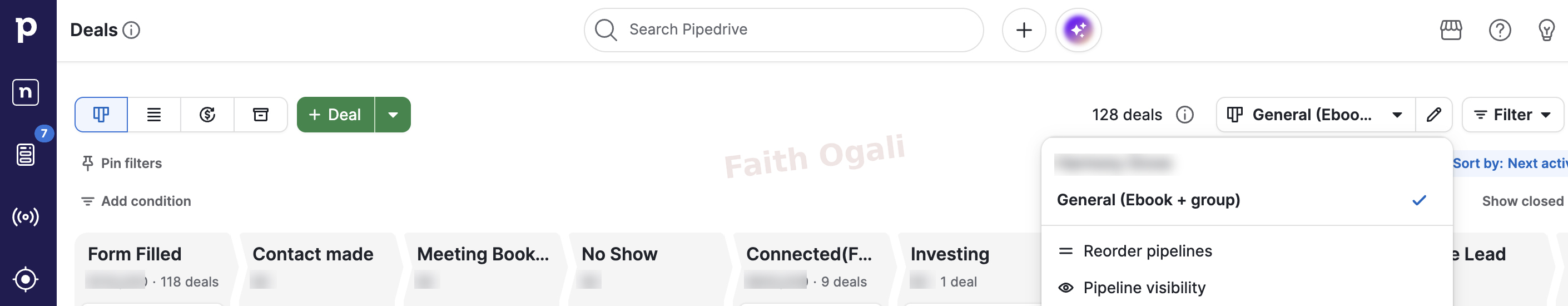 The ebook campaign promoted through posts generated 128 deals.